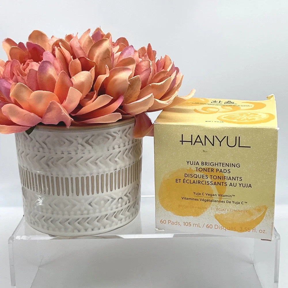Hanyul Yuja Brightening‎ Toner Pads 60 Count Vegan Vitamin C B NEW